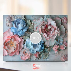 Dell XPS Laptop Stickers Custom Color Oil Painting Flower Pattern Personalized Gift For Dell Latitude Inspiron Vostro Precisio Series