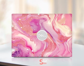 Adesivo protettivo per laptop Dell Il disegno di pittura artistica rosa crea una decalcomania in vinile adatta per Dell XPs Latitude Inspiron Vostro Precisio