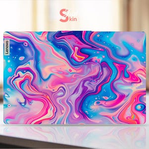 Lenovo Laptop Sticker Custom Gift Purple Abstract Design Vinyl Decal for Legion Yoga Thinkpad Thinkbook Ideapad Series