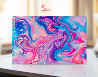 Lenovo Laptop Sticker Custom Gift Purple Abstract Design Vinyl Decal for Legion Yoga Thinkpad Thinkbook Ideapad Series