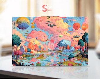 Yoga C740-15IML Computer Skin kleurrijke wolken ontwerp aanpasbaar cadeau vinyl sticker voor Legion Yoga Thinkpad Thinkbook Ideapad-serie