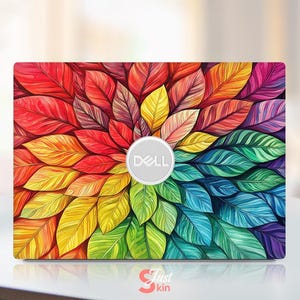 Dell Laptop Skins Laptop Aufkleber verzieren Ihren Computer als Bürogeschenk Buntes Ahornblatt-Design für Dell Xps Latitude Vostro Präzision