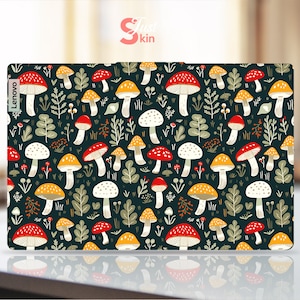 Laptop Decal, Lenovo Sticker Unique Gift Distinctive Mushroom Design Vinyl Skin For Legion Yoga Thinkpad Thinkbook Ideapad Series
