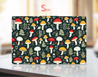 Laptop Decal, Lenovo Sticker Unique Gift Distinctive Mushroom Design Vinyl Skin For Legion Yoga Thinkpad Thinkbook Ideapad Series