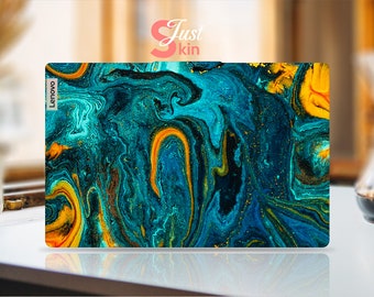 Adhesivos para portátil Lenovo, pegatinas traseras para portátil Lenovo, vinilo con textura de mármol personalizada para Legion Yoga Thinkpad Thinkbook Ideapad Series