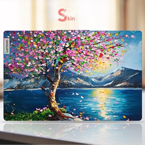 Lenovo Laptop Protective Film Oil Painting Colorful Tree Pattern Customizable Vinyl Decal for Legion Yoga Thinkpad Thinkbook Ideapad Series