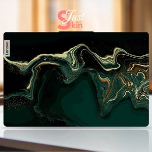 Lenovo Laptop Skin,Lenovo E41 25 Laptop Skin,Personalized Black Marble Texture Vinyl Decal for Legion Yoga Thinkpad Thinkbook Ideapad Series