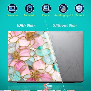 Stickers clavier HP Omnibook X 14 Dell 5550 Skin MacBook Air 15,6 Stickers Lenovo Motif floral abstrait pour Probook Precision Legion Asus image 10