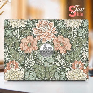 Hp Skin Stickers, Handmade Vintage Classical Flower Pattern Custom Vinyl Decal for Spectre Envy Pavilion Victus Omen Zbook Elite Probook