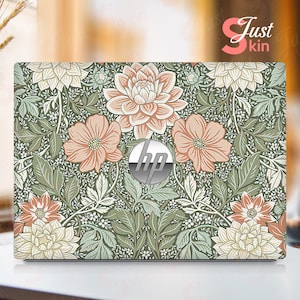 Hp Skin Stickers, Handmade Vintage Classical Flower Pattern Custom Vinyl Decal for Spectre Envy Pavilion Victus Omen Zbook Elite Probook