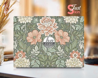 Hp Skin Stickers, Handmade Vintage Classical Flower Pattern Custom Vinyl Decal for Spectre Envy Pavilion Victus Omen Zbook Elite Probook