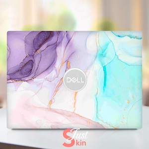Housse pour ordinateur portable Dell, housses pour ordinateur portable Dell Inspiron, décalcomanie en vinyle personnalisable à texture marbrée pour Dell XPS Latitude Inspiron Vostro Precisio
