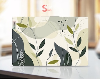 Pegatina de vinilo personalizable con diseño de hojas para ordenador Lenovo Legion Yoga Thinkpad Thinkbook Ideapad Series