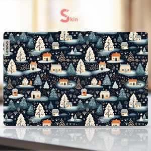 Lenovo Slim Skin, Pre-Cut Sticker, Personalized Gift, Black Snow Pattern Vinyl Decal For Legion Yoga Thinkpad Thinkbook Ideapad Series