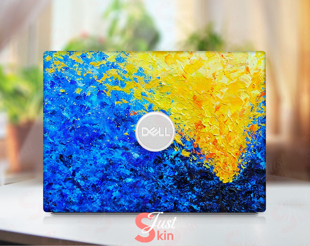 Personalize Dell Xps Skin Precut Full Coverage Abstract Texture Oil Painting Vinyl Decal Fits