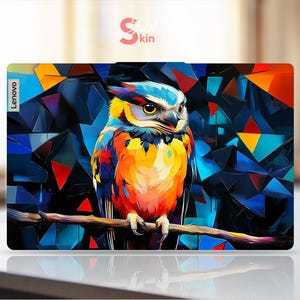 Lenovo Laptop Accessories Personalized Gift Owl Design Vinyl Decal for Legion Yoga Thinkpad Thinkbook Ideapad Series