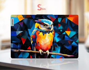 Accessori per laptop Lenovo, regalo personalizzato, decalcomania in vinile con design a gufo per Legion Yoga Thinkpad Thinkbook Ideapad Series