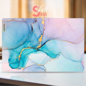 Lenovo Laptop Skin,Lenovo Legion Y540 Skin,Personalized Blue Marble Texture Vinyl Decal for Legion Yoga Thinkpad Thinkbook Ideapad Series