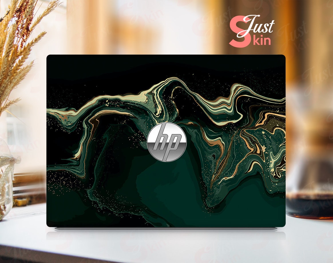 Hp Laptop Skin,Hp Spectre Skin,Personalized Black Marble Texture Vinyl Decal for Spectre Envy Pavilion Victus Omen Zbook Elite Probook