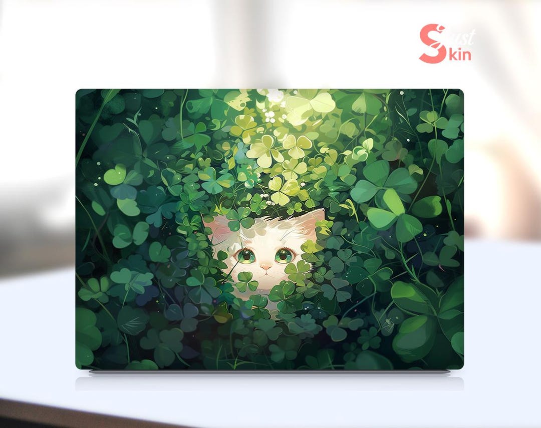 HP Laptop Skin Custom White Cat Design Vinyl Decal for Spectre Envy ...