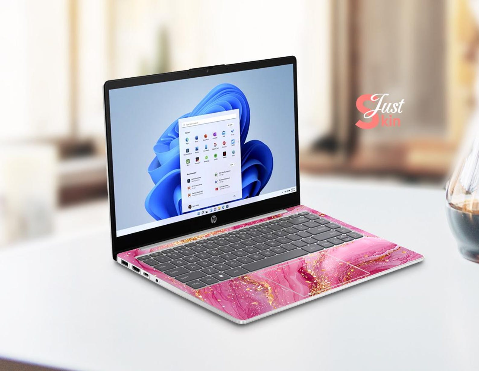 Hp Elitebook 840 G9 Laptop Decal Custom Pink Floral Pattern Vinyl Decal ...