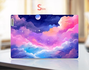 Lenovo Laptop Skin, Customization Gift Abstract Colorful Clouds Design Cute Vinyl Decal for Legion Yoga Thinkpad Thinkbook Ideapad Series