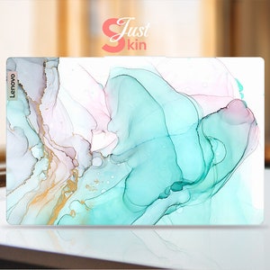 Lenovo Legion Skin, Personalized Art Teal Marble Texture Vinyl Decal Scratch Cover for Legion Yoga Thinkpad Thinkbook Ideapad Series