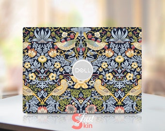 Skin pour ordinateur portable Dell,Stickers personnalisés pour ordinateur portable pour Dell,Autocollant en vinyle personnalisable fleurs et oiseaux pour Dell XPS Latitude Inspiron Vostro Precisio