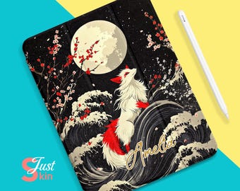 All New iPad Cover Air Pro Case Personalized Fox in the Moonlight Design iPad Pro 2023 Pro 12.9 iPad Air 4 iPad 10.2 iPad mini 6 11inch