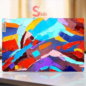 Lenovo Gaming Laptop Skin, Unique Gift Personalized Retro Colorful Oil Painting Decal for Legion Yoga Thinkpad Thinkbook Ideapad Series