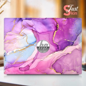 Hp Laptop Skin,Hp Pavilion Skin,Personalized Purple Marble Texture Vinyl Decal for Spectre Envy Pavilion Victus Omen Zbook Elite Probook