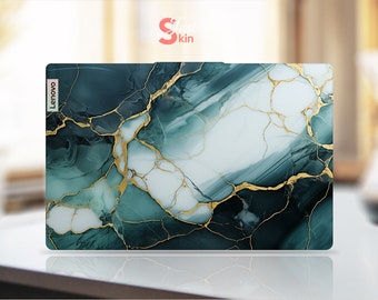 Lenovo Computer Skins,Custom Gift For Boyfriend,Personalization Marble Texture Vinyl Decal for Legion Yoga Thinkpad Thinkbook Ideapad Series