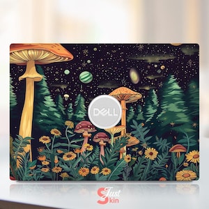Dell Laptop Sticker Unique Mushroom Pattern Unique Gift Vinyl Decal Fits Dell XPS Latitude Inspiron Vostro Precisio Series
