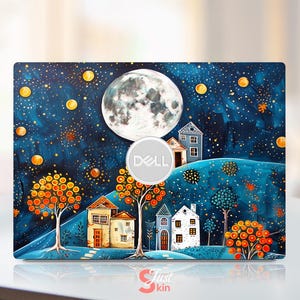 Dell Laptop Sticker Night Unique Design Personalized Gift Vinyl Decal Fits Dell XPs Latitude Inspiron Vostro Precisio Series