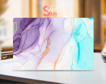 Lenovo Laptop Skin, Legion Decals,Personalized Purple Marble Texture Vinyl Decal for Legion Yoga Thinkpad Thinkbook Ideapad Series