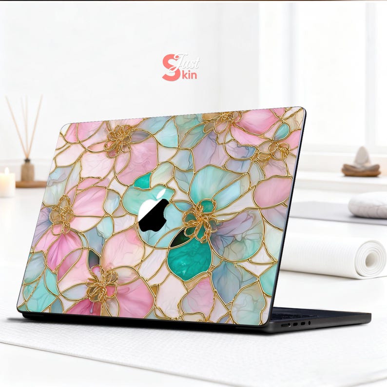 Stickers clavier HP Omnibook X 14 Dell 5550 Skin MacBook Air 15,6 Stickers Lenovo Motif floral abstrait pour Probook Precision Legion Asus image 9