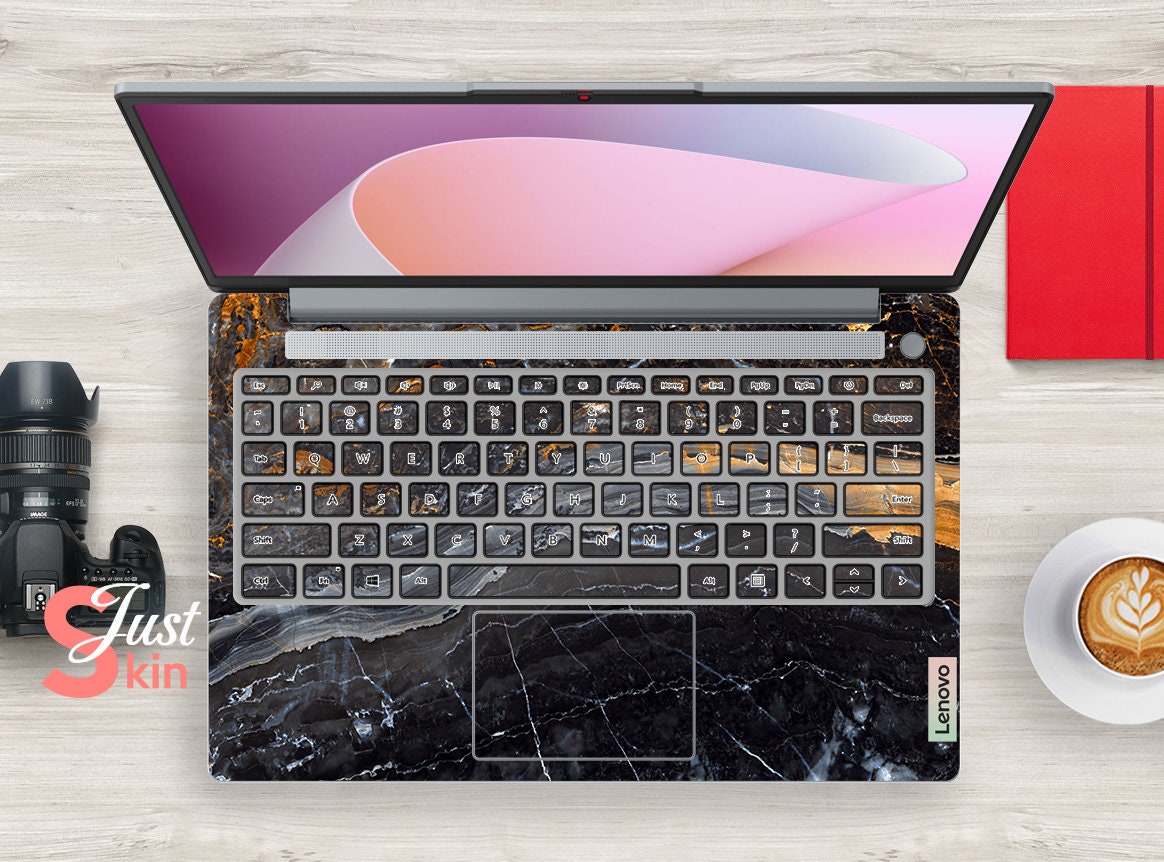 Lenovo Laptop Skin,lenovo Keyboard Skin,personalized Black Marble ...
