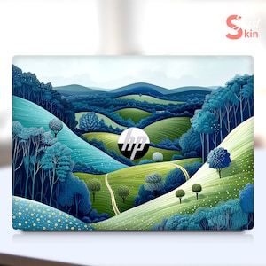 Hp Laptop Skin, Personalized Alpine Woodland Oil Painting Couple Gift Vinyl Decal for Specter Envy Pavilion Victus Omen Zbook Elite Probook