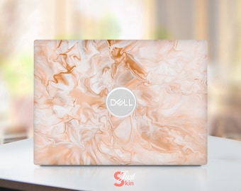 Customization Gift, Inspiron Sticker, Personalised Vinyl Decal, Warm Toned Marble Design  Fits Dell Xps Latitude Inspiron Vostro Precisio