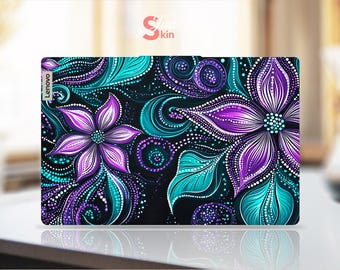 Lenovo Laptop Skin Protective Film Christmas Gift for Her/Him Purple Petal Pattern Design for Legion Yoga Thinkpad Thinkbook Ideapad Series