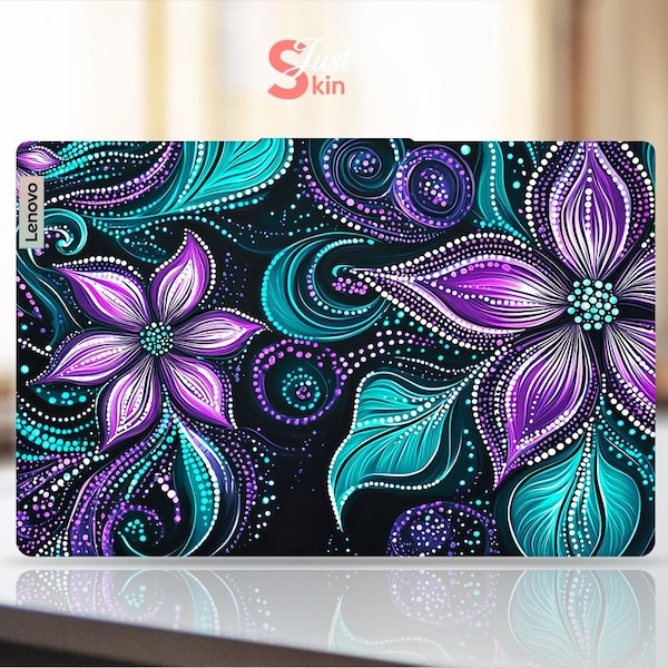 Lenovo Laptop Skin Protective Film Christmas Gift for Her/Him Purple Petal Pattern Design for Legion Yoga Thinkpad Thinkbook Ideapad Series
