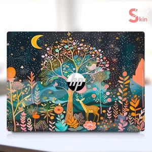 HP Laptop Accessories Unique Oil Painting Tree Design Vinyl Sticker ...
