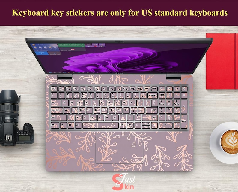 Hp Featurebyte Sticker Hp Omnibook X Flip Laptop 14-fm Skins Custom Sticker Rose Gold Flowers ...