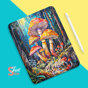 Flip Case Ipad 5Th Enchanted Mushroom Forest Aesthetic for Ipad Pro 11, Ipad Air 13&quot;, Ipad Air 5 4, Ipad 10 9, Collage Cover with Pen Slot