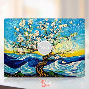 Dell Laptop Skin Ölgemälde Baum Muster personalisierte Geschenk Vinyl Aufkleber für Inspiron Vostro Precisio Taschen