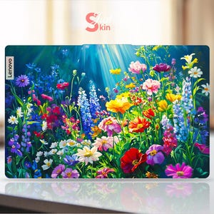 Lenovo Laptop Sticker Protective Film Customizable Birthday Gift Colorful Flower Design for Legion Yoga Thinkpad Thinkbook Ideapad Series