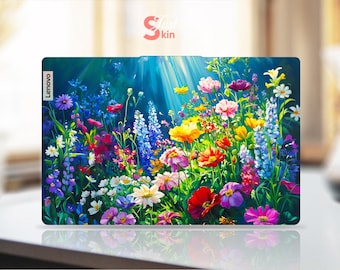 Lenovo Laptop Sticker Protective Film Customizable Birthday Gift Colorful Flower Design for Legion Yoga Thinkpad Thinkbook Ideapad Series