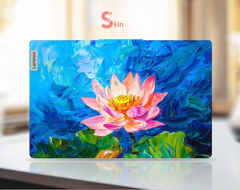Lenovo computer skin zinvol cadeau olieverfschilderij Lotus aanpasbare vinylsticker voor Legion Yoga Thinkpad Thinkbook Ideapad-serie