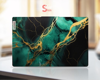 Lenovo Skin, Anpassung Cooles Geschenk, personalisierte grüne Marmor Textur Vinyl Aufkleber für Legion Yoga Thinkpad Thinkbook Notepad Serie