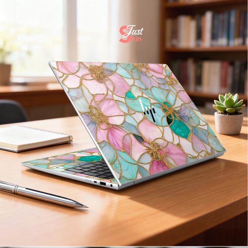 Stickers clavier HP Omnibook X 14 Dell 5550 Skin MacBook Air 15,6 Stickers Lenovo Motif floral abstrait pour Probook Precision Legion Asus image 4